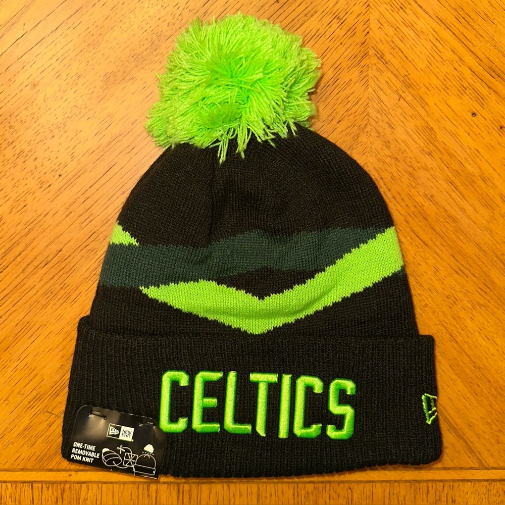 New Era Boston Celtics 2024-25 NBA City Edition Knit Beanie Hat Black Green
